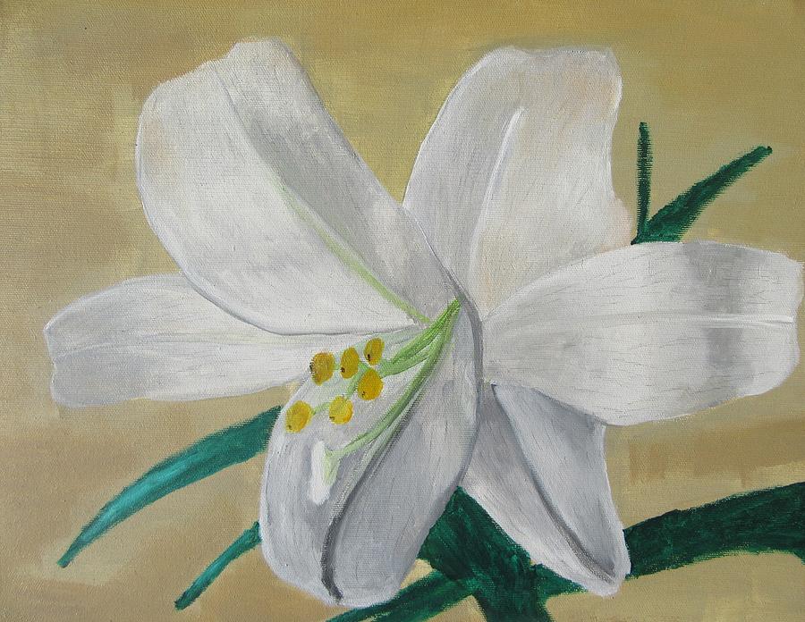 Lily Painting - Peace Lily by Grace Aukerman