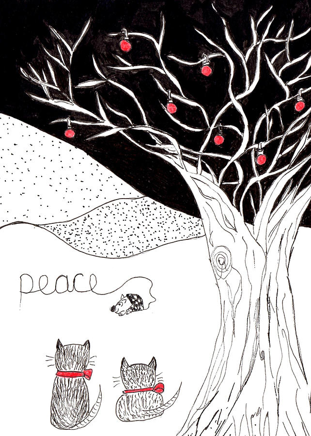 Peace Drawing by Lou Belcher