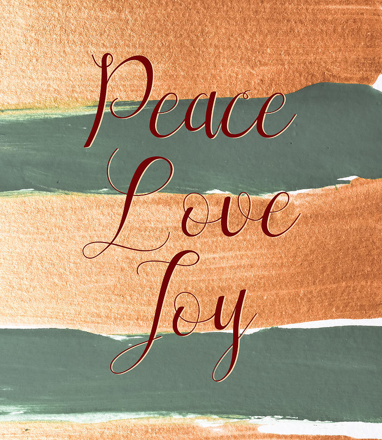 Peace Love Joy #holidays #Christmas Photograph by Andrea Anderegg
