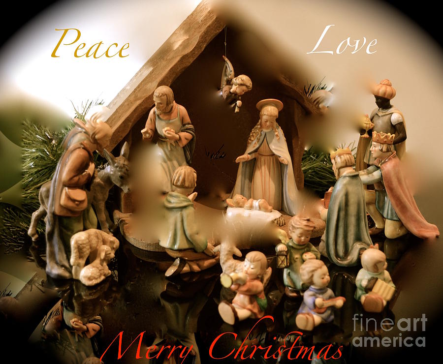 Peace Love Merry Christmas Digital Art by Karen Francis