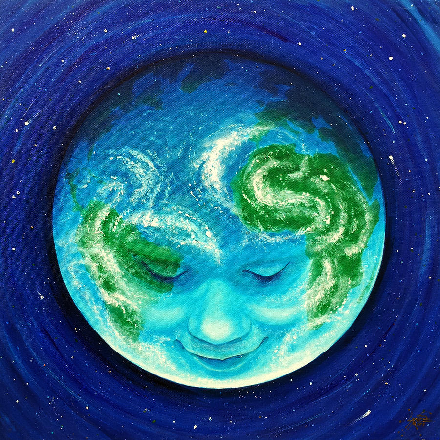 Space Painting - Peace Love Prosperity and Oneness II by Lance Amici