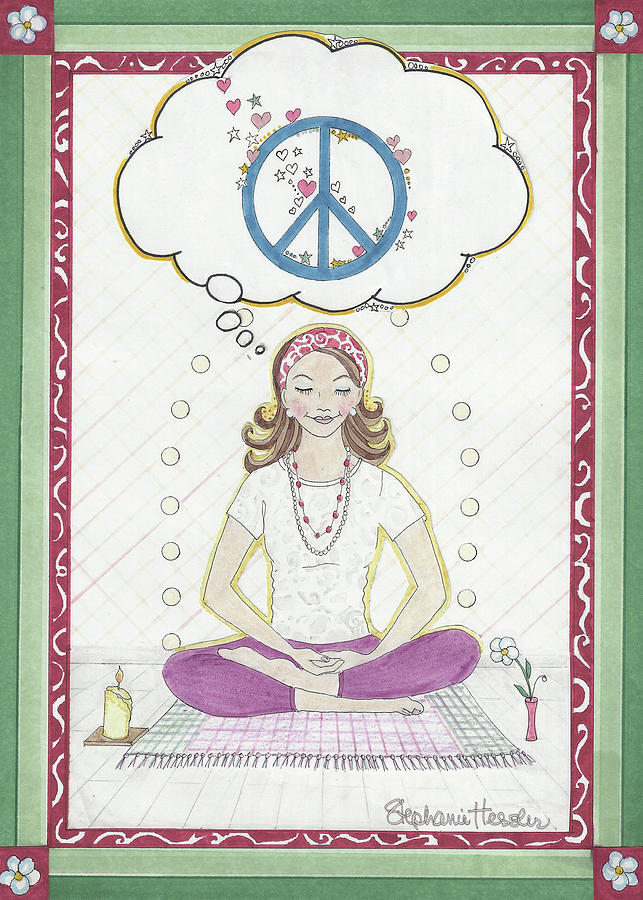 Peace Meditation Mixed Media by Stephanie Hessler