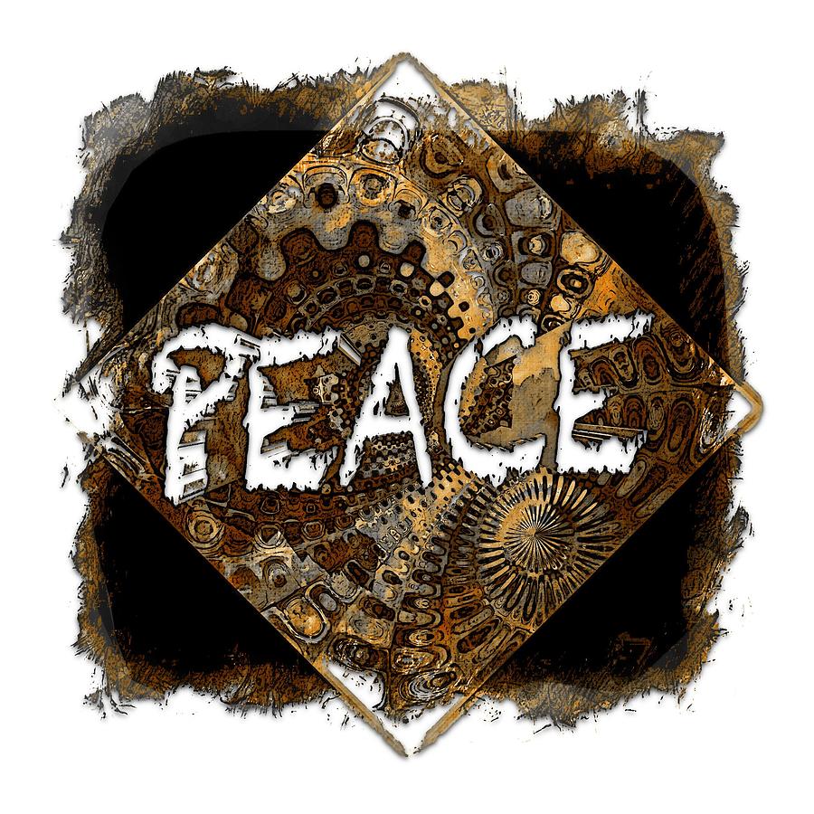 Peace Muted Earthy 3 Dimensional Photograph by DiDesigns Graphics
