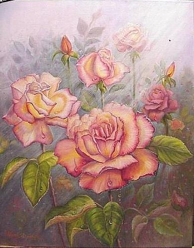 Floral Painting - Peace by Naomi Dixon Floral Painting - Peace by Naomi Dixon