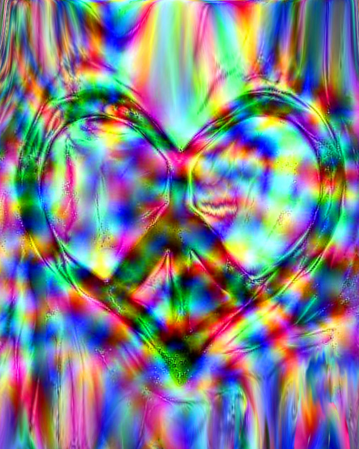 Peace Of My Heart - Tie Dye Digital Art by Artistic Mystic