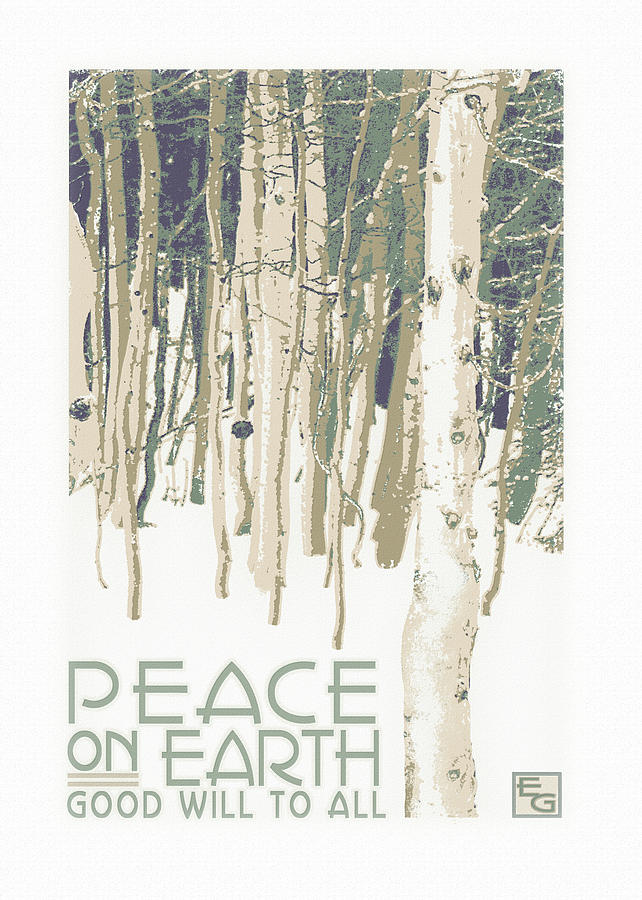 Peace oin Earth Cedars Digital Art by ErnestineGrindal SaraClarke