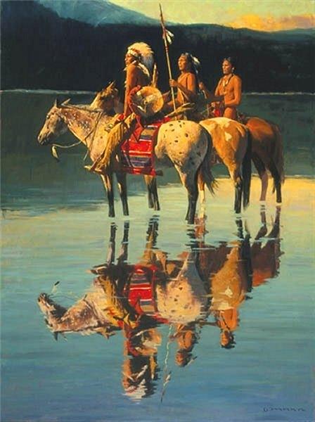 Peace On Blue Lake Painting by David Mann