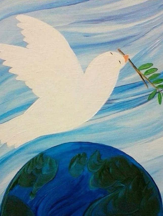 Peace on Earth Painting by Cepiatone Fine Art Callie E Austin