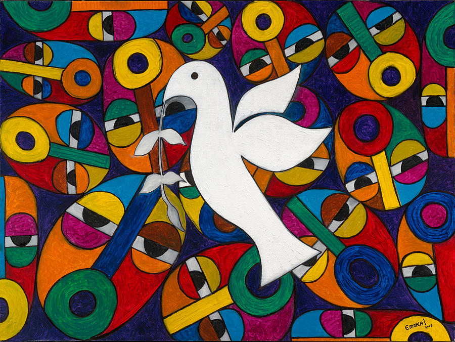 Peace on Earth Painting by Emeka Okoro