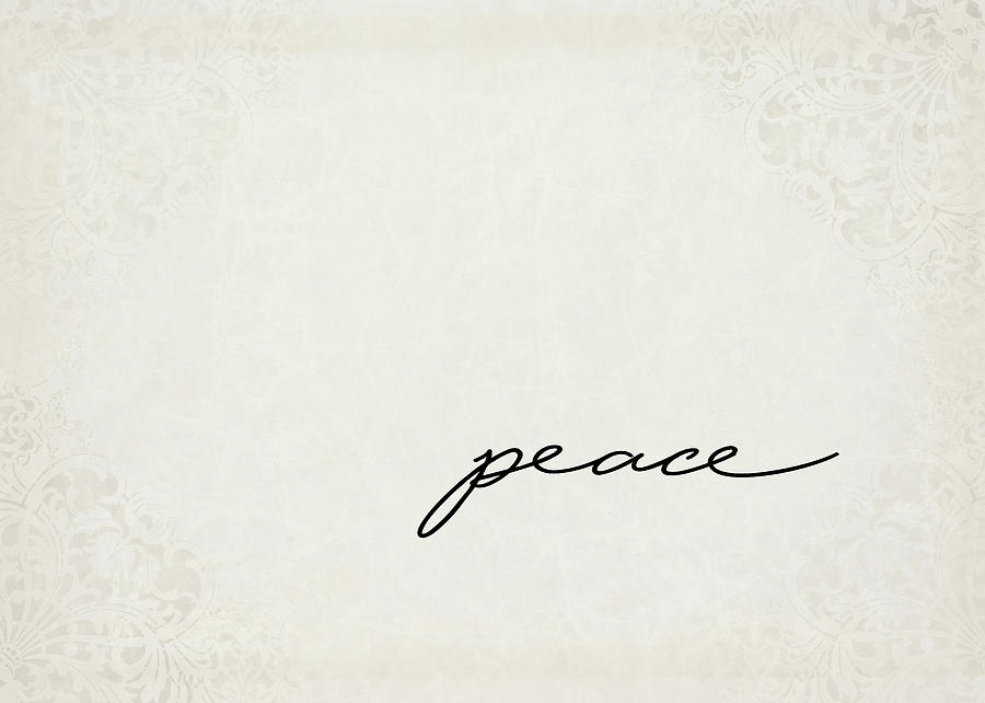 Peace One Word Series Digital Art by Ricky Barnard