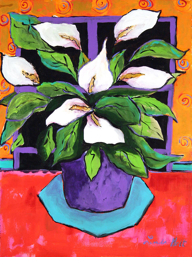 Peace Plant Painting by Linda Holt