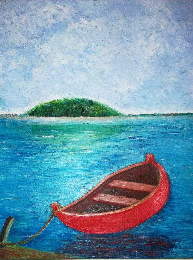 Boat Painting - Peace by Roberto Rivera