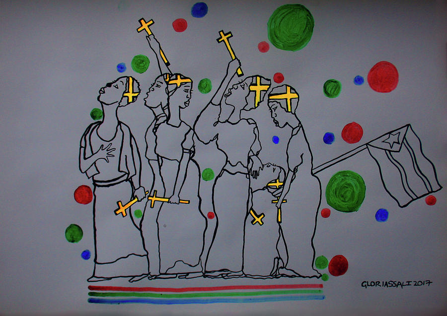 Peace The Inner Message Poster South Sudan Painting by Gloria Ssali