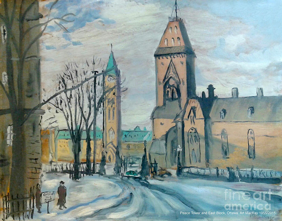 Peace Tower and East Block, Ottawa Painting by Art MacKay