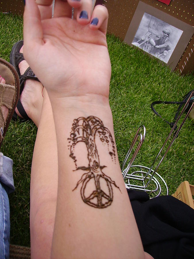 Peace Tree Drawing by Henna Tattoos Ogden Utah - Pixels