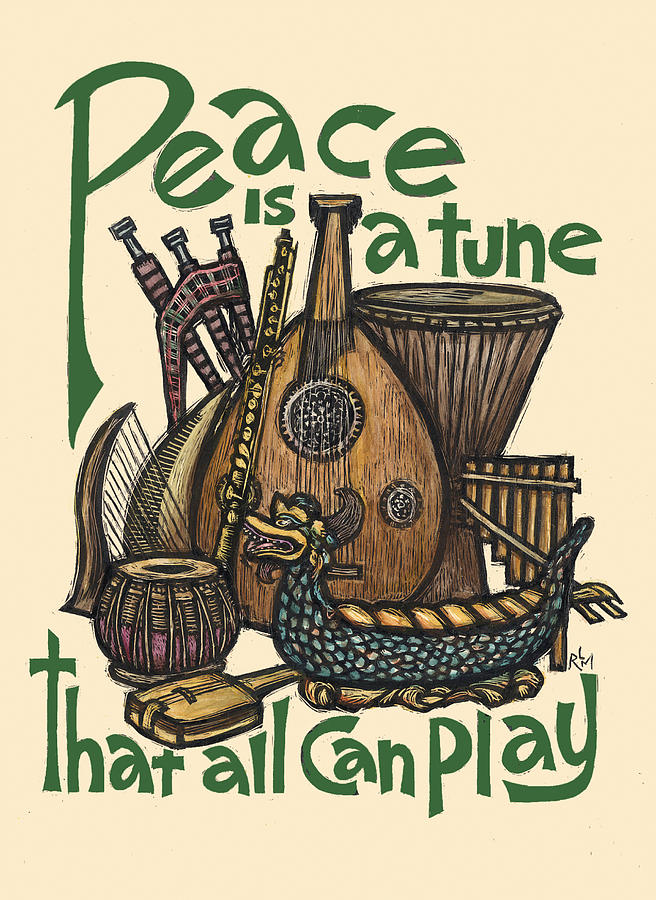 Peace Mixed Media - Peace Tune by Ricardo Levins Morales