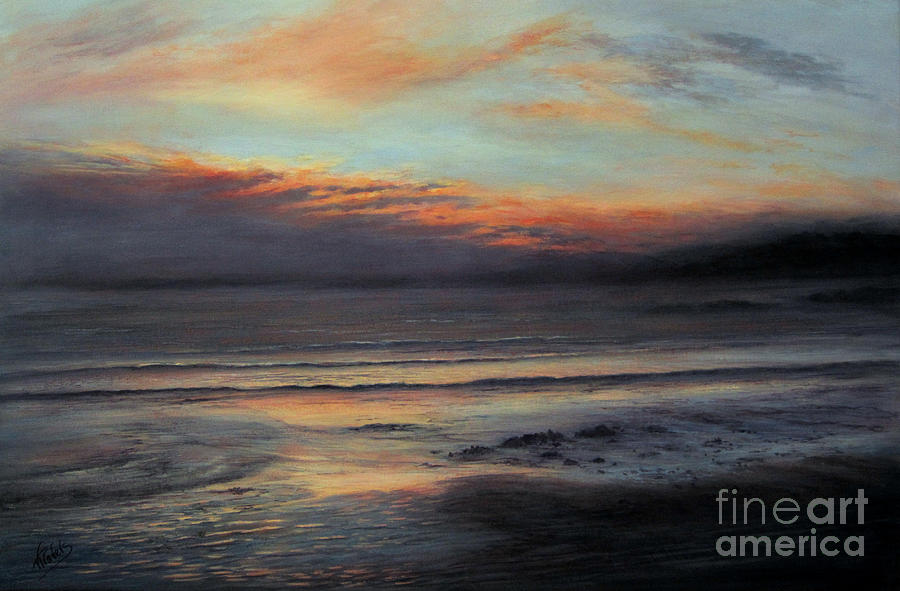Shoreline Painting - Peace by Valerie Travers