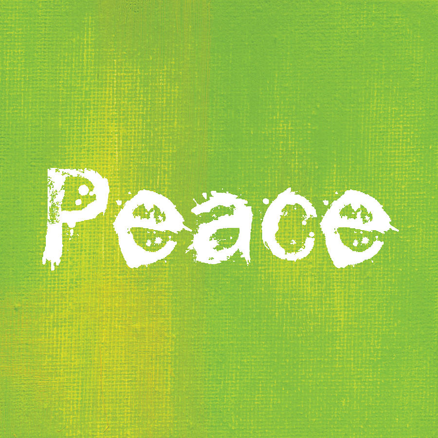 Typography Mixed Media - Peace  by Kathleen Wong