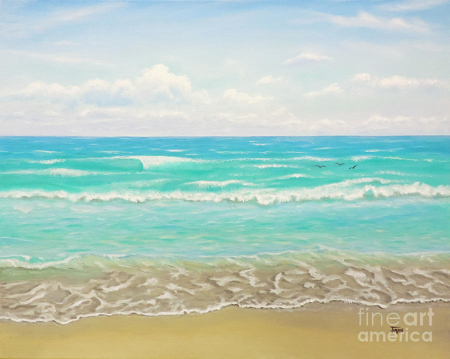Peaceful Beach Painting by Jimmie Bartlett