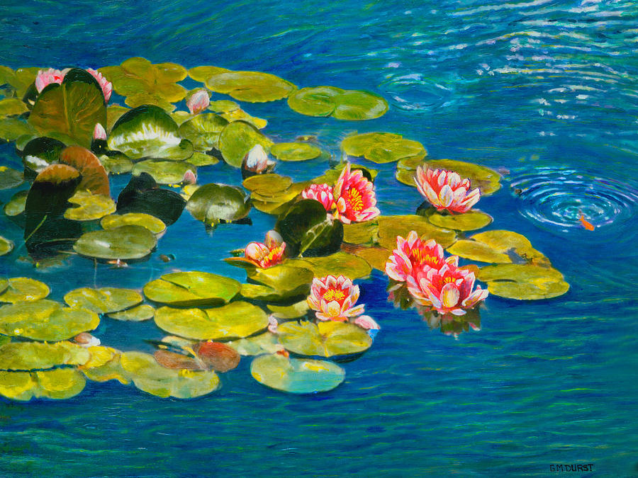 Goldfish Painting - Peaceful Belonging by Michael Durst