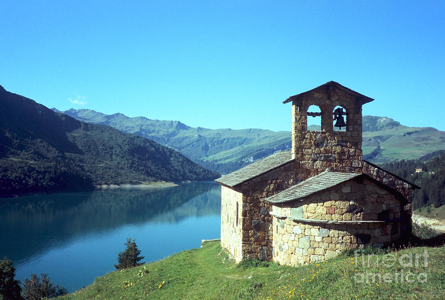Peaceful church and lake  Photograph by Fabrizio Ruggeri