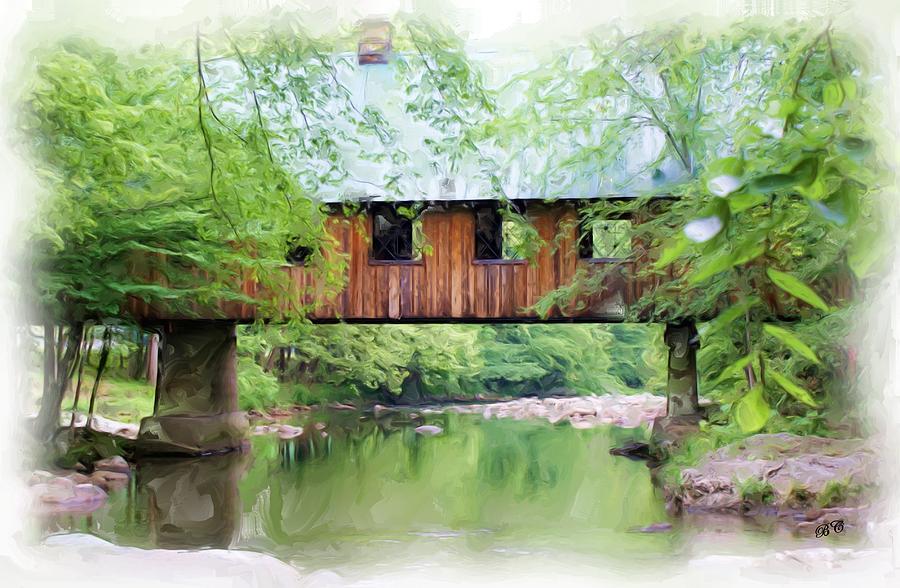 Covered Bridge Digital Art - Peaceful Creek by Buddy Campbell