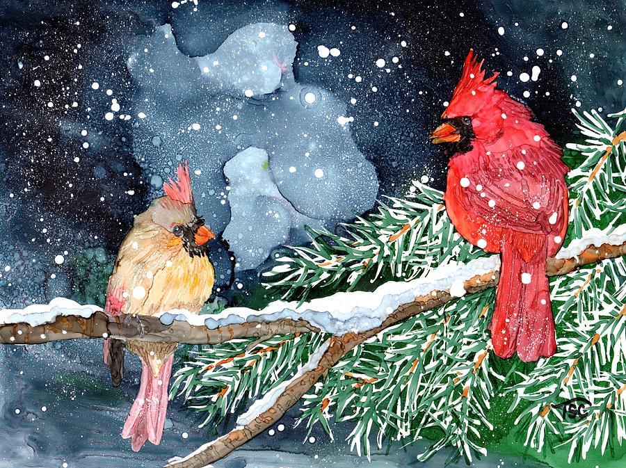 Peaceful December Eve Painting by Tammy Crawford