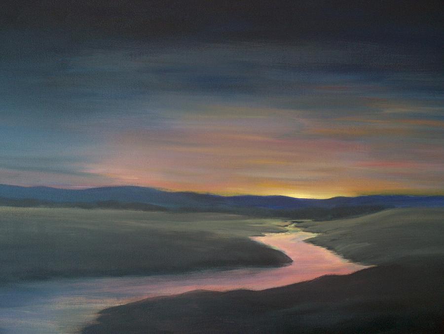 Sunset Painting - Peaceful by Denise Hoff Sunset Painting - Peaceful by Denise Hoff