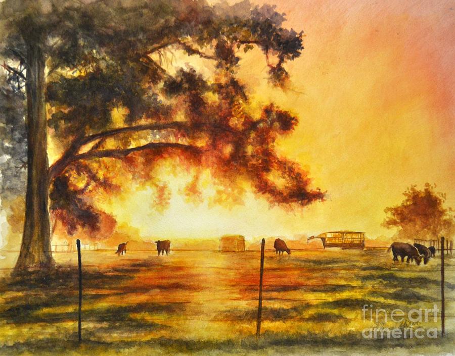 Peaceful Farm Painting by Allison Ashton