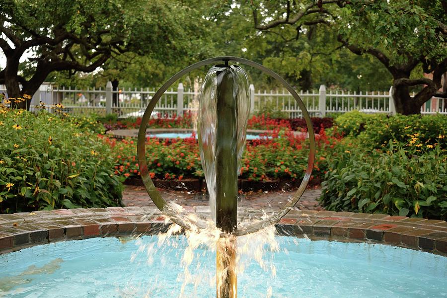 Fountain Photograph - Peaceful Fountain by Allen Gray