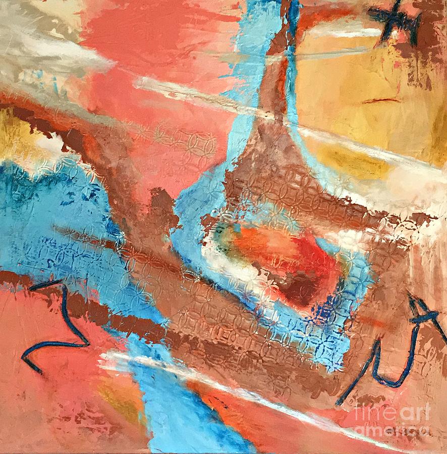 Abstract Painting - Peaceful Journey by Mary Mirabal
