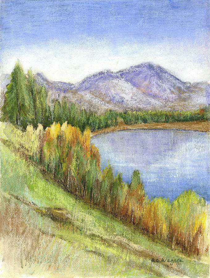 Peaceful Lake Mixed Media by Arline Wagner