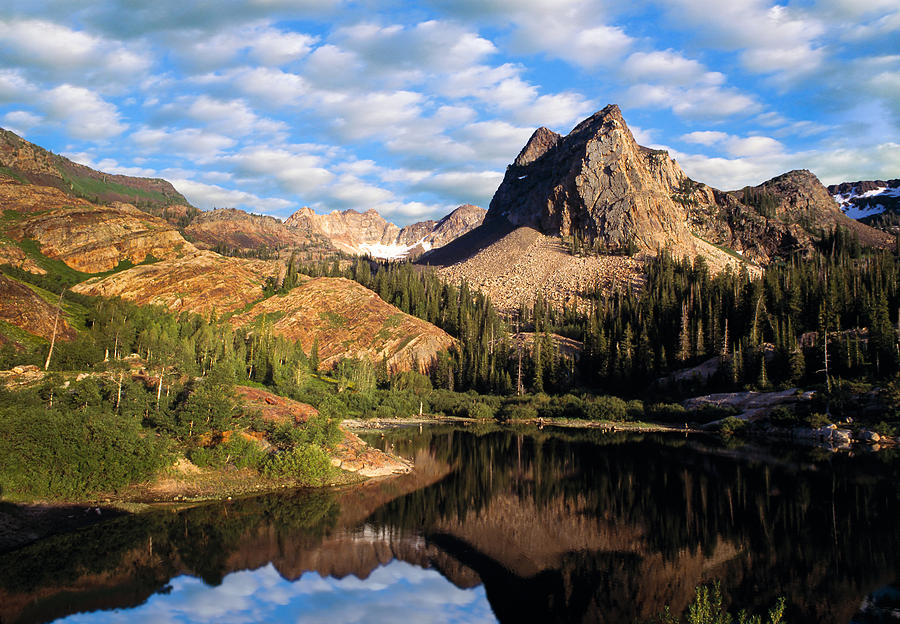 Mountain Photograph - Peaceful Mountain Lake by Douglas Pulsipher