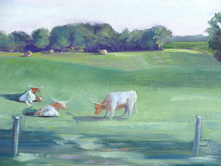 Peaceful Pasture Painting by Judy Fischer Walton