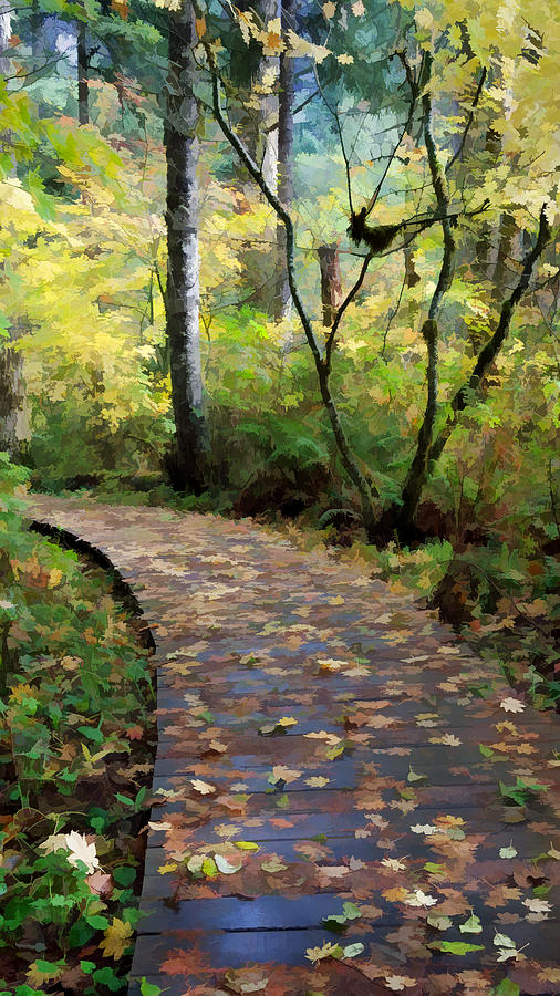 Peaceful Path Painting by Bonnie Bruno