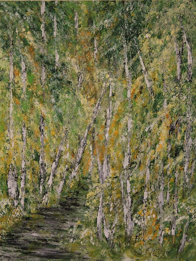 Peaceful pathway Painting by Joanna Deritis - Fine Art America