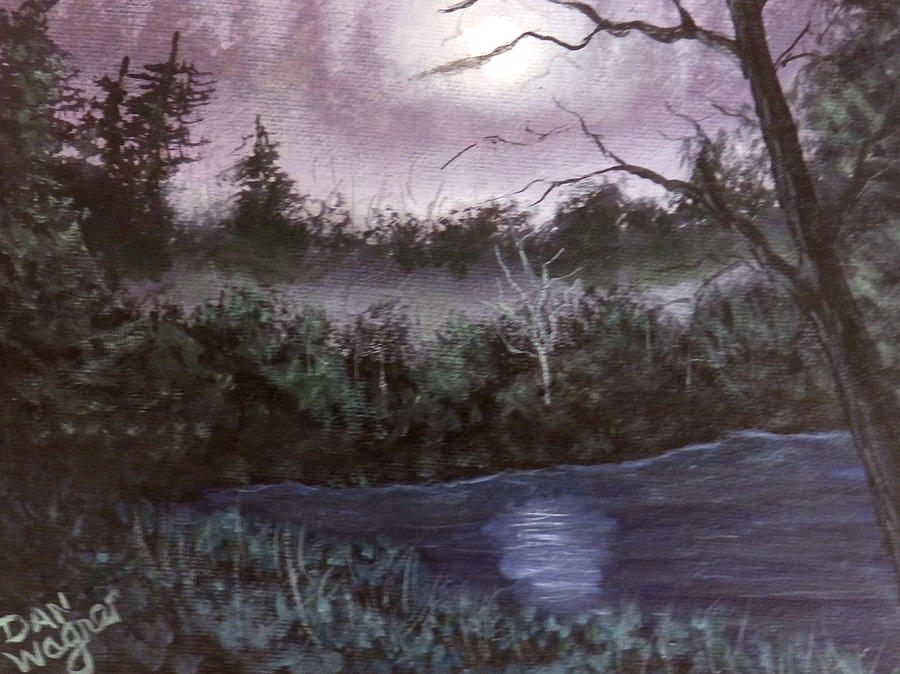 Peaceful Pond Painting by Dan Wagner