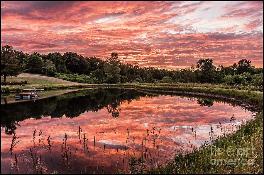 Sunset Photograph - Peaceful Pond Sunset by Joann Long