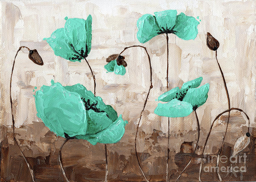 Peaceful Poppies Painting by Annie Troe