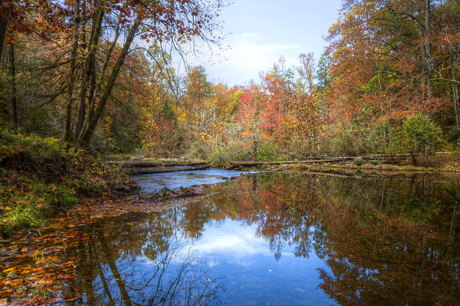 Fall Photograph - Peaceful Stream by Debra and Dave Vanderlaan
