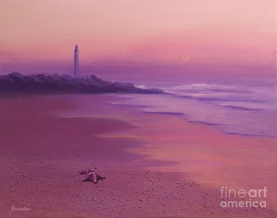 Peaceful Sunrise Painting by Yoonhee Ko