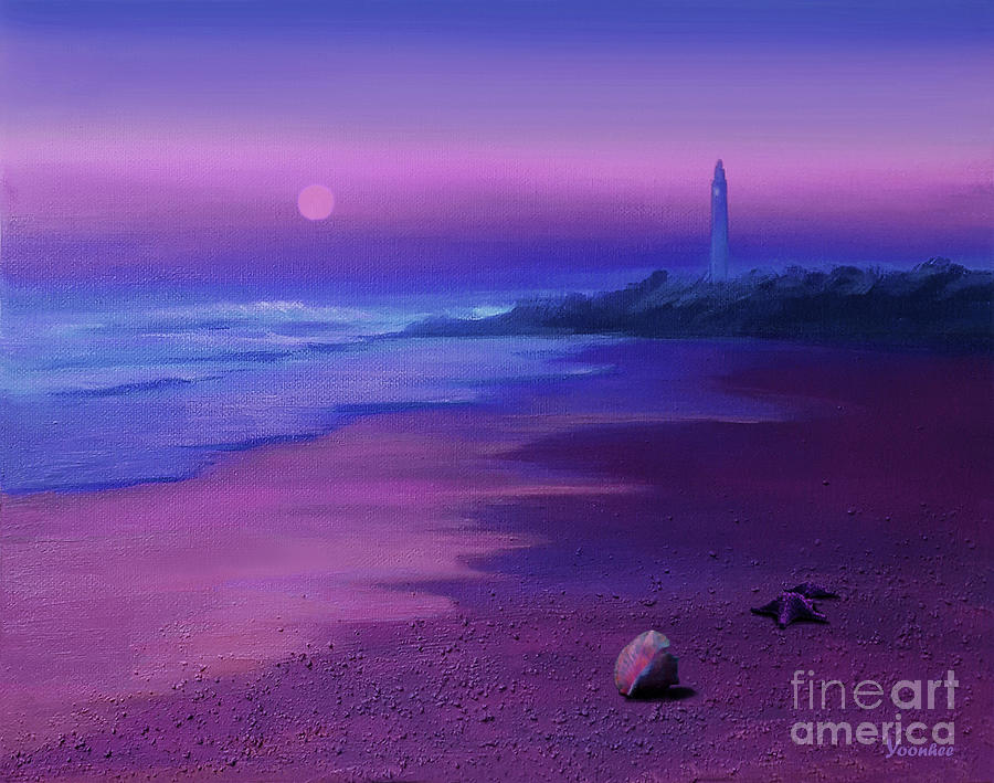 Peaceful Sunset Painting by Yoonhee Ko