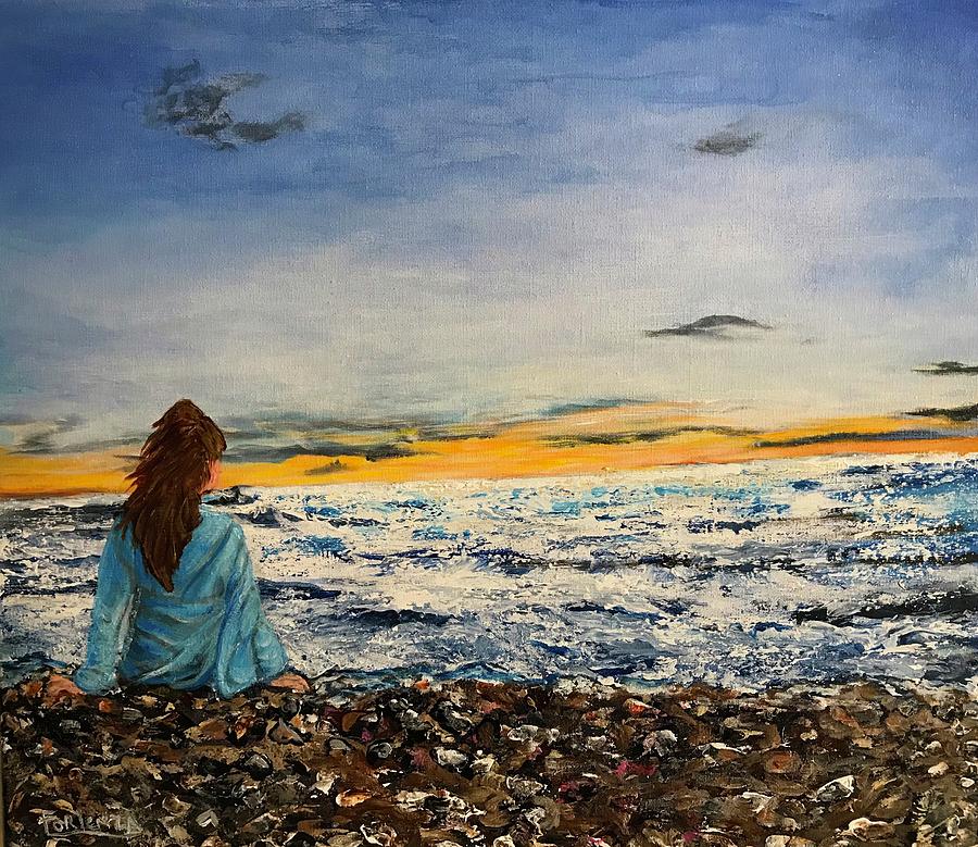 Beach Mixed Media - Peaceful thoughts by Annette Forlenza