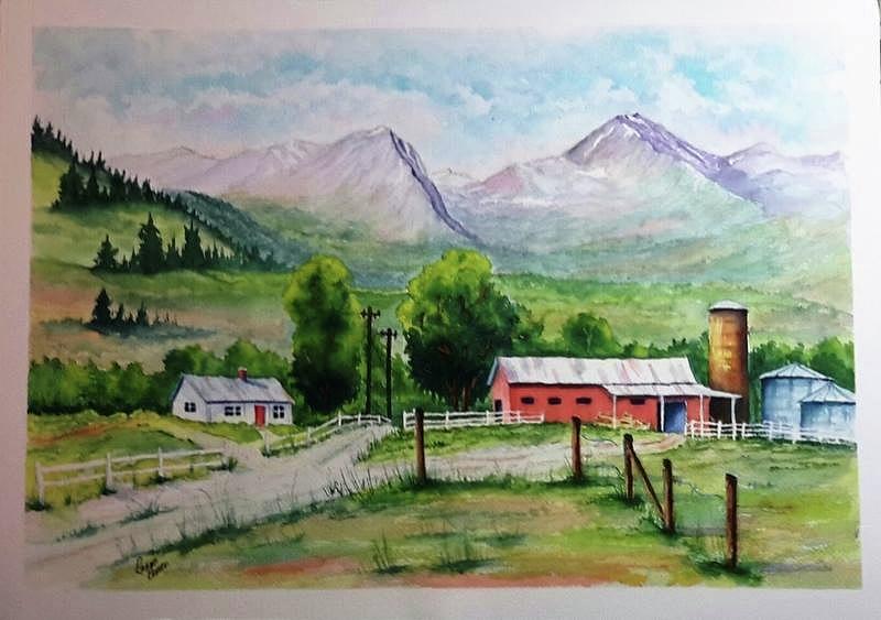 Peaceful Valley Painting by Richard Benson