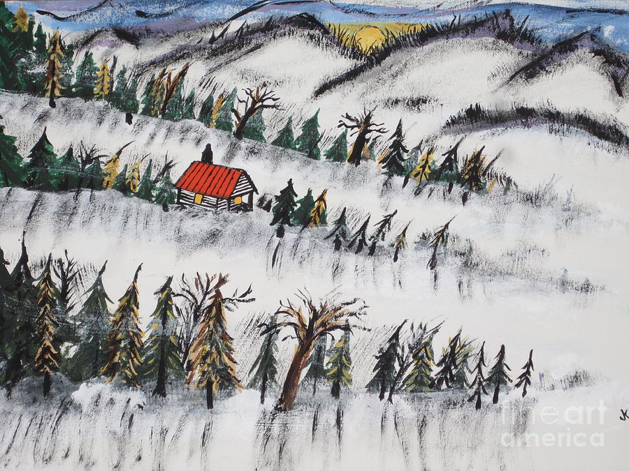 Peaceful Winter Daybreak Painting by Jeffrey Koss