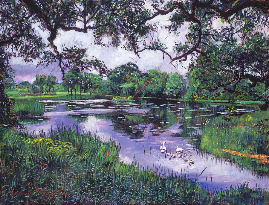 Impressionism Painting - Peacefull Lake by David Lloyd Glover
