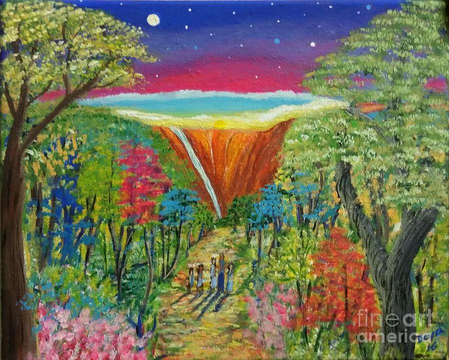 Landscape. Painting - Peacefull world  by Deyanira Harris