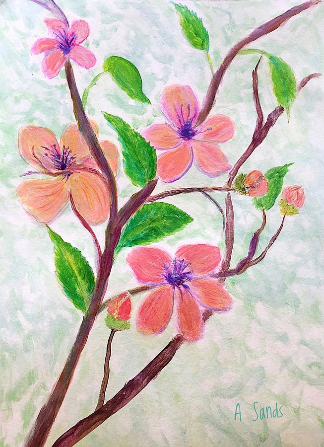 Peach Blossoms Painting by Anne Sands
