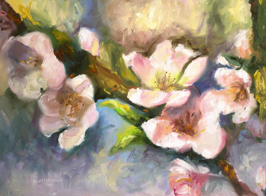 Peach Blossoms Painting by Melissa Herrin