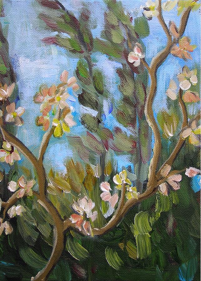 Peach blossoms Painting by Wendy Michelle Davis
